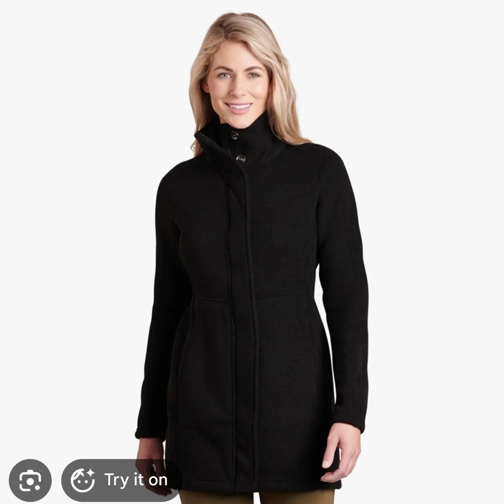 Kuhl Highland Alpaca Long Jacket Black - Medium - Picture 1 of 7
